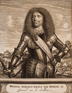 Portræt af Willem Adriaan II van Horne 1633-1694 Fra: Krigsscene, 1675. af Unbekannt