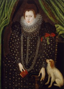 Portræt af en dame, 1600-1700. af Unbekannt