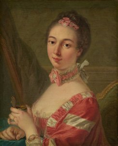 Portræt af en dame, 1700-tallet. af Unbekannt