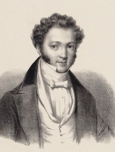 Portræt af pianist og komponist Ignaz Moscheles 1794-1870, af Unbekannt