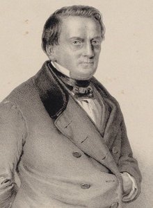 Portræt af komponisten Franz Lachner 1803-1890, 1850. af Unbekannt
