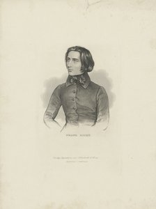 Portræt af komponisten Franz Liszt 1811-1886, 1840-1850. af Unbekannt
