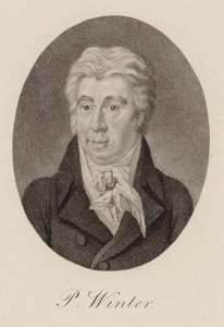Portræt af komponisten Peter von Winter 1754-1825, ca 1825. af Unbekannt