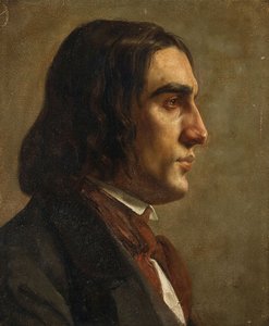 Portræt af komponisten Robert Schumann 1810-1856, ca. 1840. af Unbekannt
