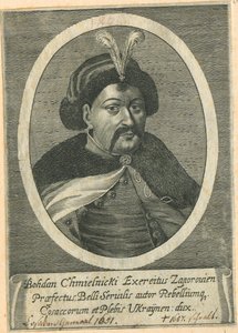 Portræt af Kosakken Hetman af Ukraine Bohdan Khmelnytsky 1595-1657 af Unbekannt