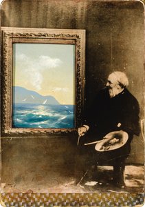 Portræt af kunstneren Ivan Aivazovsky 1817-1900, 1889 af Unbekannt