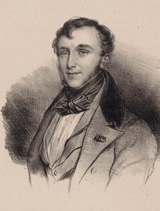 Portræt af komponisten Friedrich Kalkbrenner 1785-1849. af Unbekannt