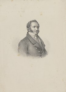 Portræt af komponisten Gioachino Antonio Rossini 1792-1868, 1826. af Unbekannt