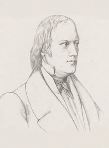 Portræt af dirigenten og komponisten Johann Nepomuk Schelble 1789-1837, ca. 1830-1840. af Unbekannt