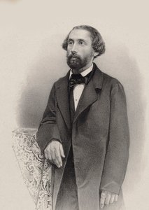 Portræt af pianisten og komponisten Julius Schulhoff 1825-1898, 1860. af Unbekannt