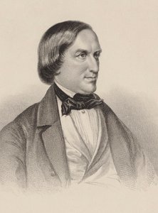 Portræt af pianisten og komponisten Karl August Krebs 1804-1880. af Unbekannt