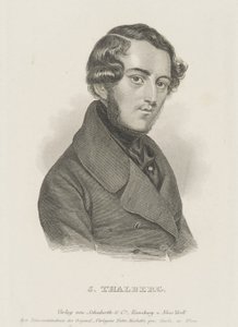 Portræt af pianisten og komponisten Sigismund Thalberg 1812-1871, ca. 1850. af Unbekannt