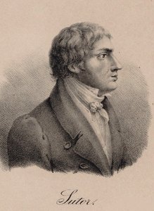 Portræt af sangeren og komponisten Wilhelm Sutor 1774-1828, ca 1825. af Unbekannt