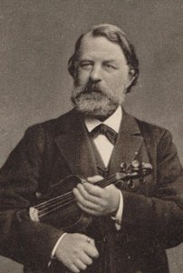 Portræt af violinisten og komponisten Joseph Joachim 1831-1907. af Unbekannt