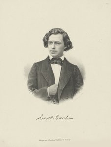 Portræt af violinisten og komponisten Joseph Joachim 1831-1907, ca 1855. af Unbekannt