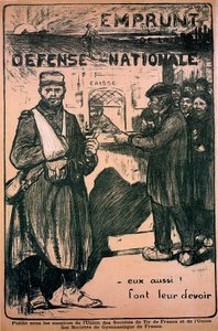 Plakat, der hylder krigsindsatsen, fransk, Første Verdenskrig, 1914-1918