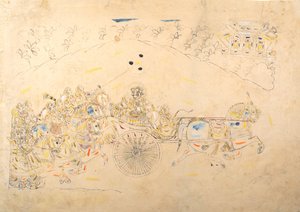 Forberedende undersøgelse til et portræt af mennesket Singh og hans harem, 1810-15. af Unbekannt