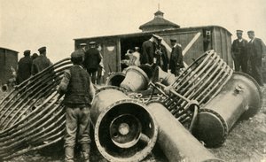 Forberedelse til evakueringen af Warszawa, Første Verdenskrig, 1915, c1920. af Unbekannt