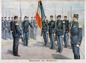 Præsenterer undskyldninger til flaget, Toulon, Frankrig, 1898 af Unbekannt