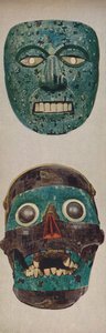 Primitive kulturer i ritual- og festivalmasker - Quetzalcoatl og Tezcatlipocaa, c1935 af Unbekannt