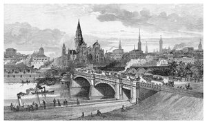 Princes Bridge, Melbourne, Victoria, Australien, 1886 af Unbekannt