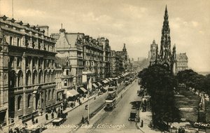 Princes Street Looking East, Edinburgh, c1920