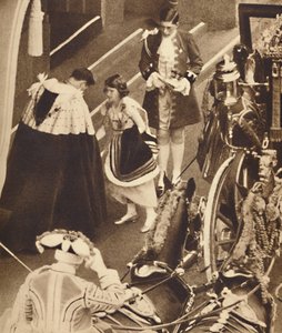 Prinsesse Elizabeth administrerer toget, 12. maj 1937 af Unbekannt
