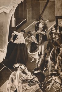Prinsesse Elizabeth ankommer til kroningen af sine forældre, 1937 af Unbekannt