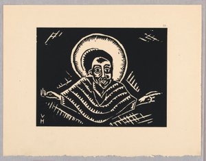 Print, Christos om den sidste dom, Christ, Plate IX, Etiopien eller Christos, Madonna og Saints, som jeg så i belysningen af ​​den gamle etiopiske Codex -portefølje af Unbekannt