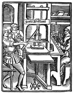 Trykpresse, 1511, 1893 af Unbekannt