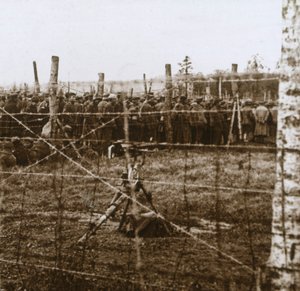 Fanger ved Le Mort Homme, Dead Mans Hill, Nordfrankrig, c1914-c1918 af Unbekannt