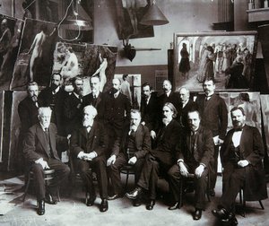 Professorer ved det russiske kunstakademi, 1913 af Unbekannt