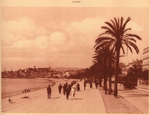 Promenade de la Croisette und Mont Chevalier, Cannes, 1930