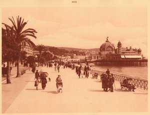 Promenade des Anglais og Jetty Palace, Nice, 1930. af Unbekannt