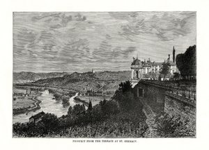 Prospekt fra terrassen i St. Germain, Frankrig, 1879 af Unbekannt