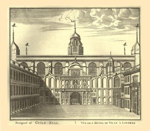 Prospekt af London Guildhall, 1886. af Unbekannt