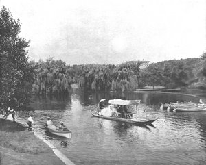 Public Garden and Lake, Boston, USA, c1900. af Unbekannt