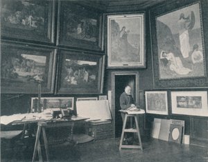 Puvis De Chavannes i sit atelier, c1897 af Unbekannt