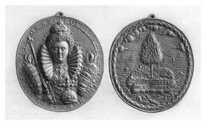 Dronning Elizabeth I-medalje, 1500-tallet, 1896 af Unbekannt