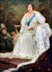 Dronning Elizabeth i kroningsdragt, 1937 af Unbekannt