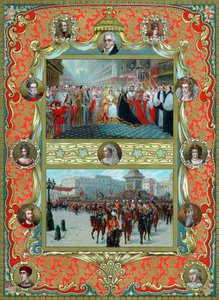 Dronning Victorias kroning, 1837 og Golden Jubilee, 1887 af Unbekannt