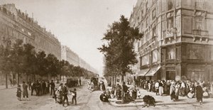 Kø uden for en købmand, belejring af Paris, fransk-preussisk krig, 1870-1871 af Unbekannt