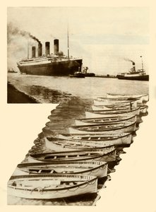 RMS Titanic og redningsbåde, 1912, 1935. af Unbekannt