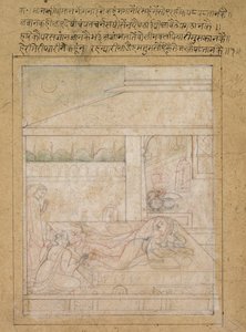 Radha og Krishnas forsoning, ca. 1790-1800. af Unbekannt