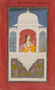 Raja Sagat Singh i en pavillon, c1750 af Unbekannt