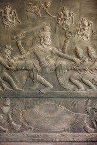 Ramayana-skulptur, Siem Reap, Cambodja af Unbekannt