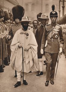 Ras Tafari, Prins Regent af Etiopien Kejser Haile Selassie med hertugen af York, 1924 af Unbekannt