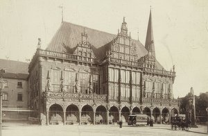Rådhus i Bremen. Omkring 1900 af Unbekannt
