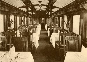 Restaurantvogn på et langdistancetog, sydafrikanske jernbaner, 1930. af Unbekannt