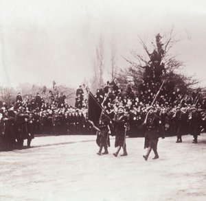 Belgiernes tilbagevenden til Liége, Belgien, c1914-c1918 af Unbekannt